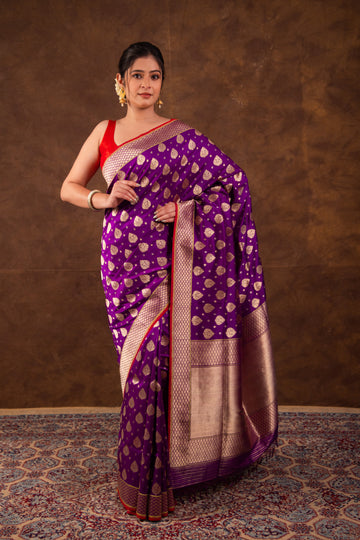 Pure Katan silk Kadhwa Bootidaar Banarasi Saree