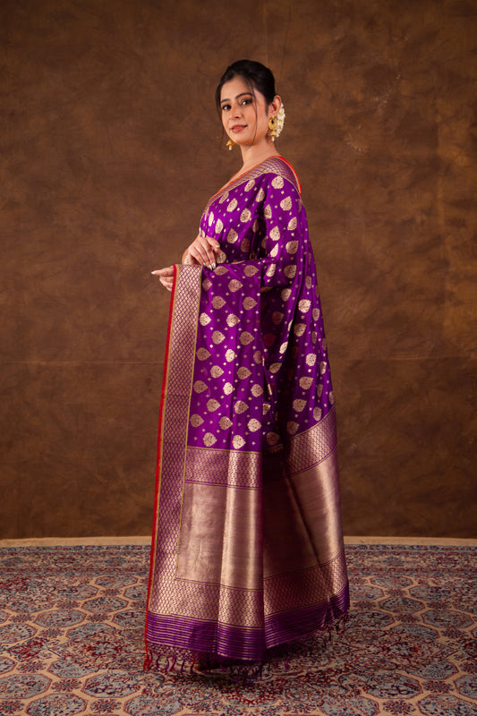 Pure Katan silk Kadhwa Bootidaar Banarasi Saree