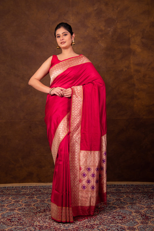 Pure Katan silk kadhwa handwoven Banarasi Saree