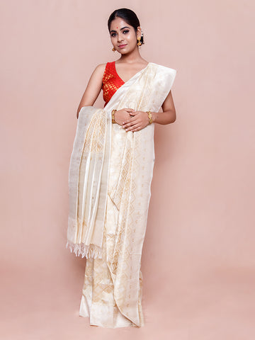 Diamond Kadhuwa butidaar Jangla  - OffWhite